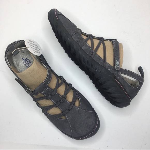 JBU By Jambu Juliet charcoal Mary Jane sandals NIB - Picture 1 of 8